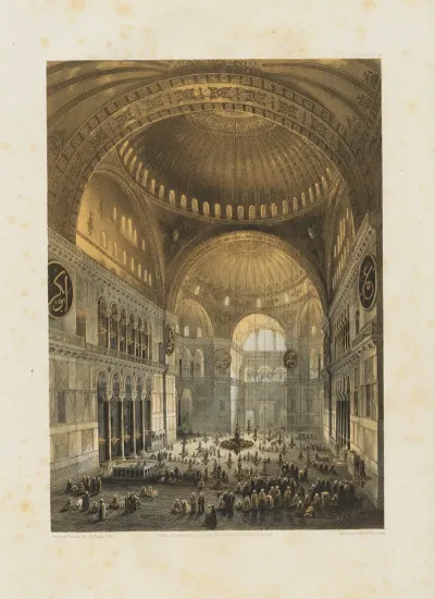 Aya Sofia Constantinople As Recently Restored By Order Of H M The Sultan Abdul Medjid Pl 04
