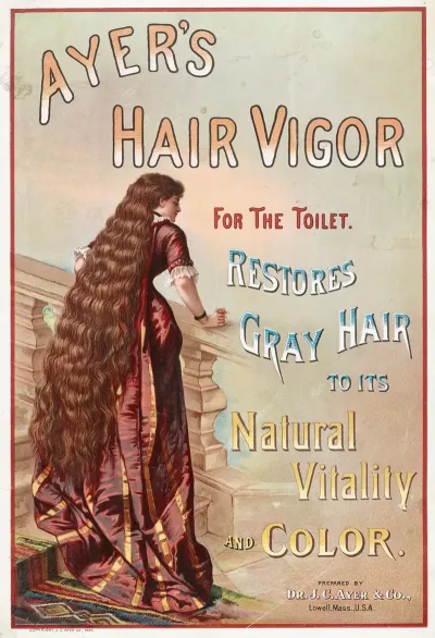 Ayers Hair Vigor For The Toilet Restores Gray Hair To Its Natural Vitality And Color