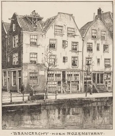 Baangracht Hoek Rozenstraat Te Amsterdam