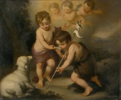Baby Jesus With Saint John The Baptist