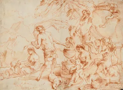 Bacchanal Before A Herm