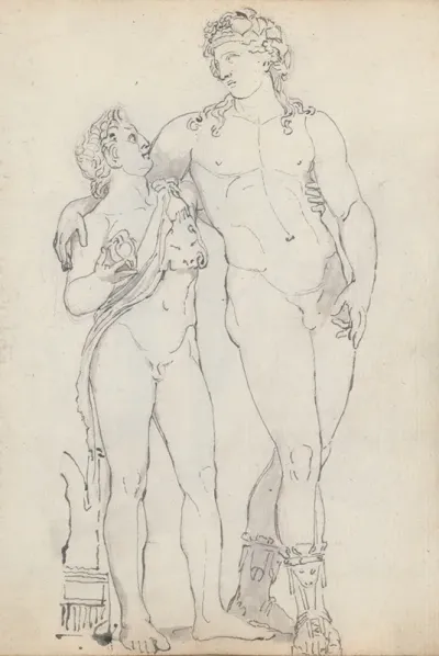 Bacchus Standing Leaning On A Faun