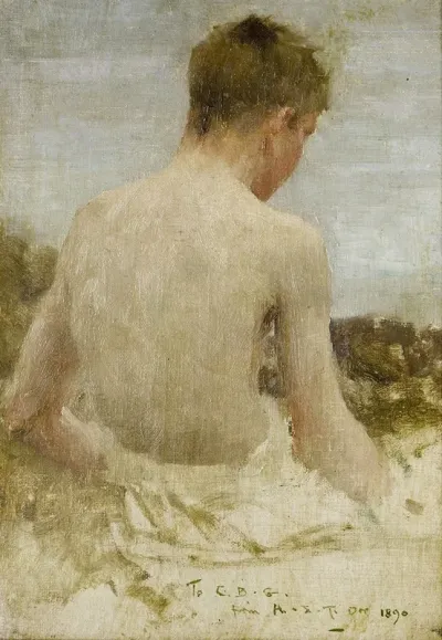 Back Of A Boy Bather
