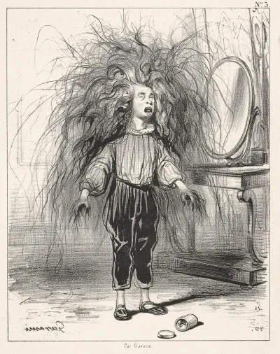 Back Of The Medals No 3 A Terrible Child That We Had The Imprudence To Let Play With A Pot Of Lion Pomade