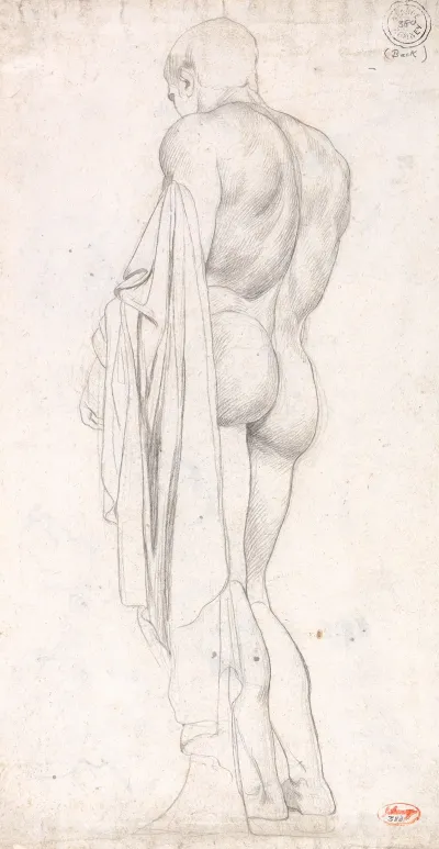 Back View Of A Standing Classical Male Figure