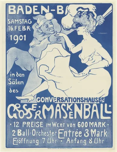 Baden Baden Samstag 16 Febr 1901 Conversationshauses Grosser Maskenball 2