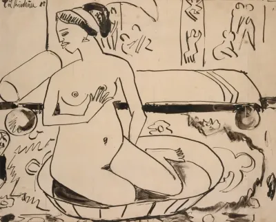 Badende Im Atelier Der Brucke