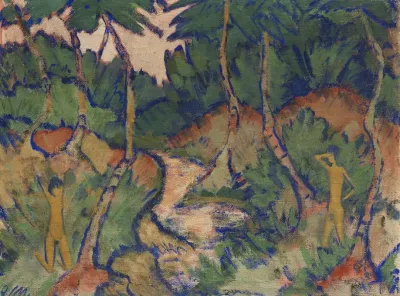 Badende In Landschaft