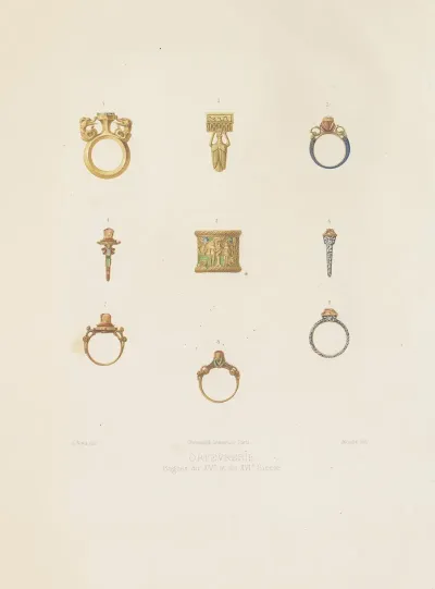 Bagues Du Xve Et Du Xvie Siecle