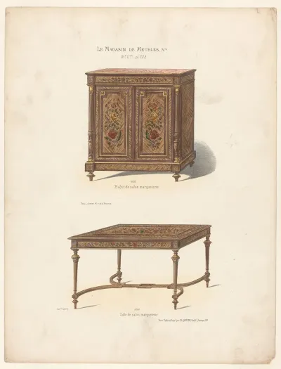 Bahut De Salon Marqueterie Table De Salon Marqueterie