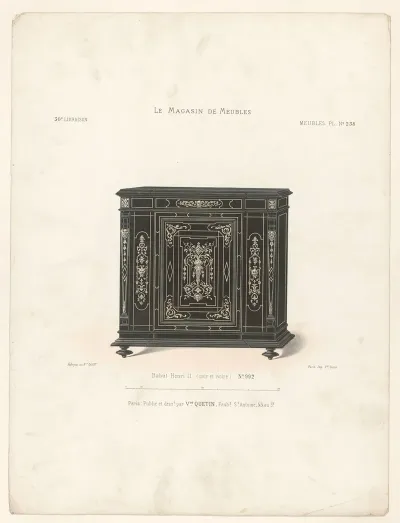 Bahut Henri Ii Noir Et Ivoire