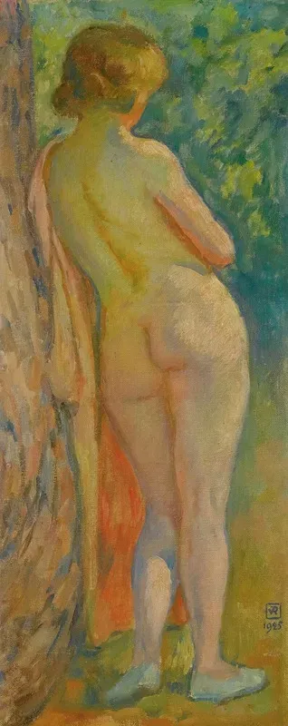 Baigneuse Debout De Dos