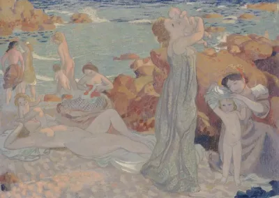 Baigneuses Plage Du Pouldu