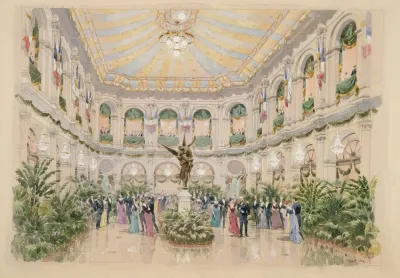 Bal Dans La Cour Interieure De Lhotel De Ville 4eme Arrondissement Fetes Franco Russes A Paris Le 19 Octobre 1893