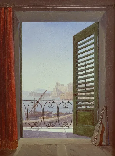 Balcony Room With A View Of The Bay Of Naples Via Santa Lucia And The Castel Dellovo