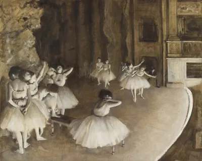 Ballet Rehearsal On Stage