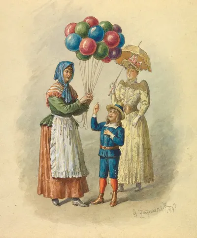 Ballon Verkauferin