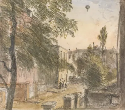 Balloon Over Holland Street Kensington 22 July 1835 7 P M