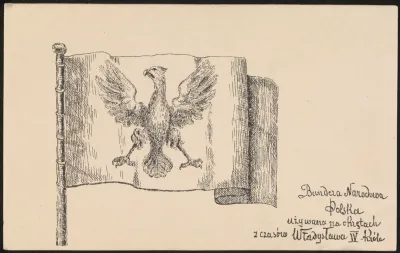 Bandera Narodowa Polska Uzywana Na Okretach Z Czasow Wladyslawa Iv Krola
