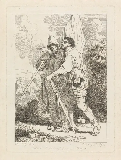 Banditti Representing Banditti Variously Employed Giving Orders In Battle