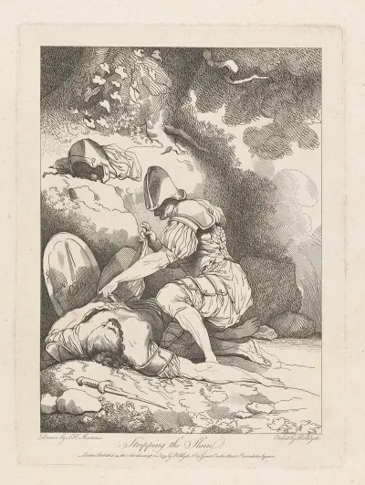 Banditti Representing Banditti Variously Employed Stripping The Slain