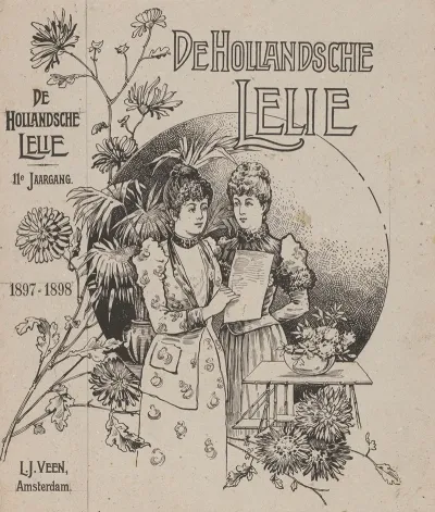 Bandontwerp Voor De Hollandsche Lelie Weekblad Voor Jonge Dames 11e Jaargang