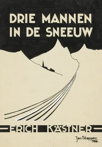 Bandontwerp Voor Erich Kastner Drie Mannen In De Sneeuw Drei Manner Im Schnee