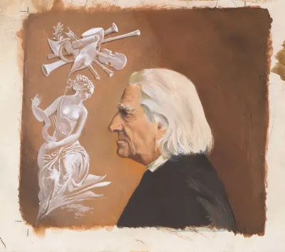 Bandontwerp Voor Jean Rousselot Frans Liszt Het Leven Van Een Groot Componist