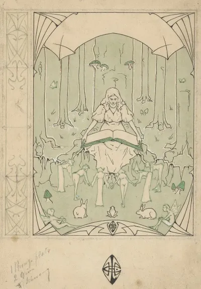 Bandontwerp Voor Pieter Louwerse Lotgevallen En Reizen Van Sindbad Den Zeeman Geschiedenis Van De Eerste Tot Zevende En Laatste Reis 1910