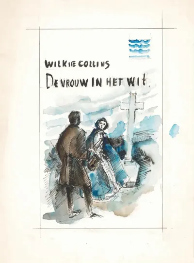 Bandontwerp Voor Wilkie Collins De Vrouw In Het Wit The Woman In White