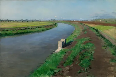 Banks Of A Canal Near Naples