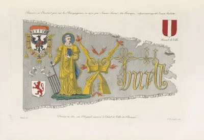 Banniere Ou Etendard Pris Sur Les Bourguignons En 1472 Par Jeanne Laisne Dite Fourquet Vulgairement Appelee Jeanne Hachette