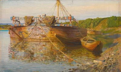 Barge On The River Oka
