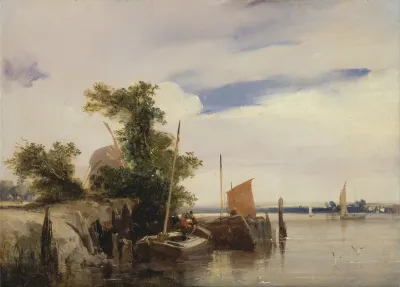 Barges On A River 2