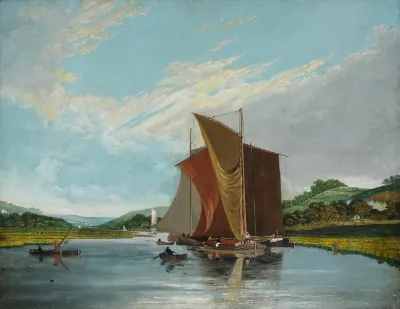 Barges On A River 3