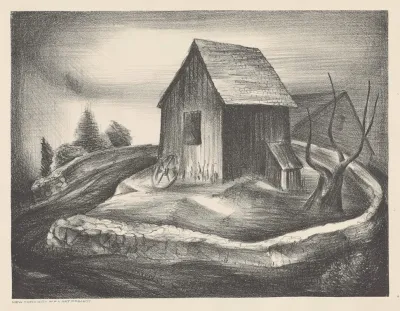 Barn And Tree