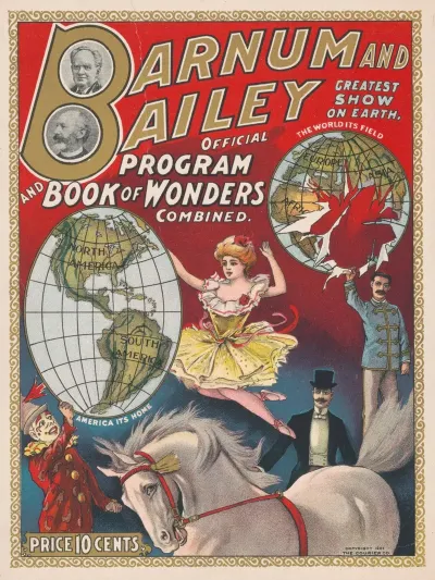 Barnum And Bailey Official Program And Book Of Wonders Combined