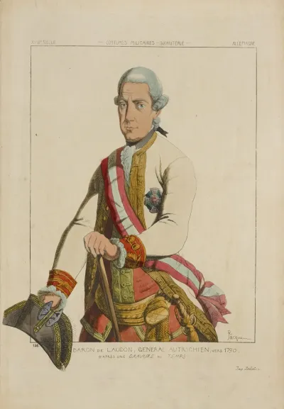 Baron De Laudon General Autrichien Vers 1790