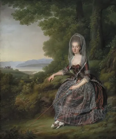 Baroness Matilda Guiguer De Prangins In Her Park At The Lake Of Geneva