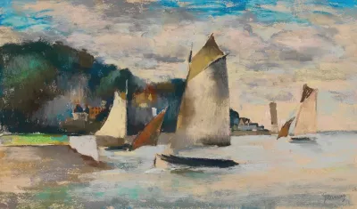 Barques Sortants Et Rentrants Du Port Dhonfleur