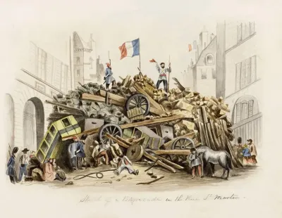 Barricade Dans La Rue Saint Martin Le 25 Fevrier 1848 3eme Et 4eme Arrondissements