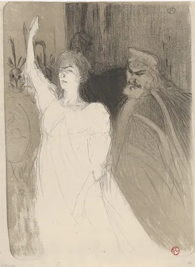 Bartet And Mounet Sully In Antigone