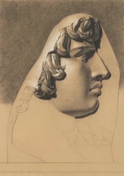 Bas Relief Of A Head In Profile