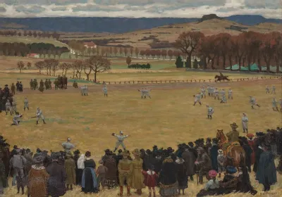 Baseball Match At Pont Eveque