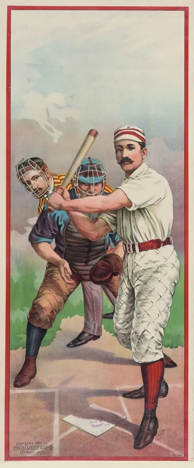 Baseball Player At Bat In Front Of Catcher And Umpire