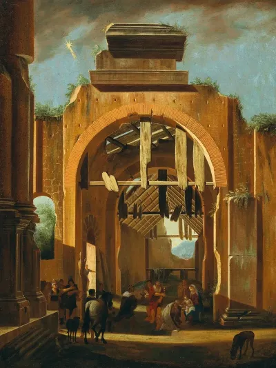 Basilica Of Constantine Motif With The Adoration Of The Magi