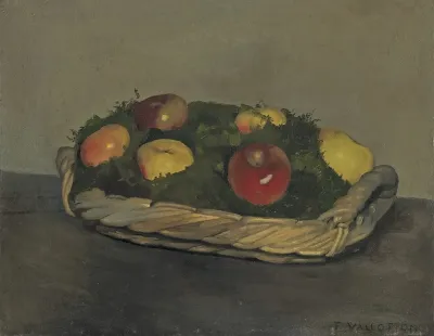 Basket With Red And Yellow Apples