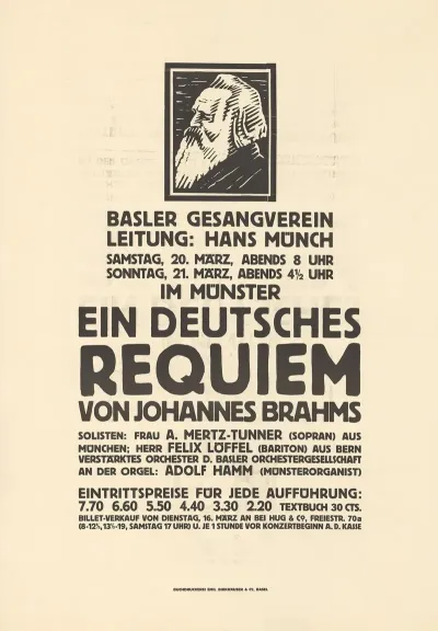 Basler Gesangverein Ein Deutsches Requiem Von Johannes Brahms