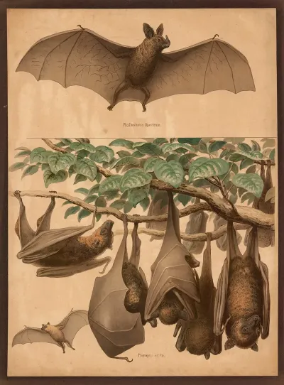 Bat Black Eared Flying Fox