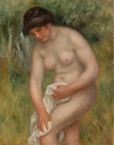 Bather Drying Herself Baigneuse Sessuyant
